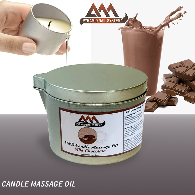 Pyramid Massage Candle 4oz Jar, Milk Chocolate 