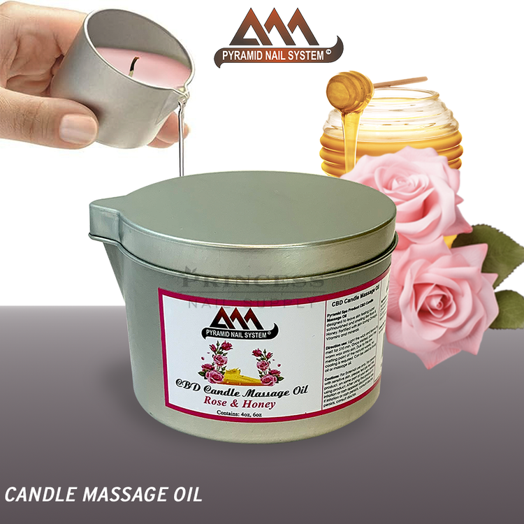 Pyramid Massage Candle 4oz Jar, Rose Honey 