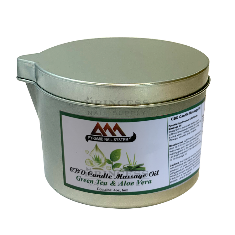 Pyramid Massage Candle 6oz Jar, Green Tea