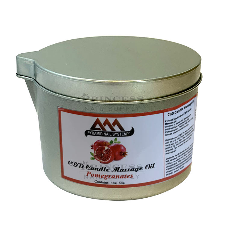 Pyramid Massage Candle 6oz Jar, Pomegranate