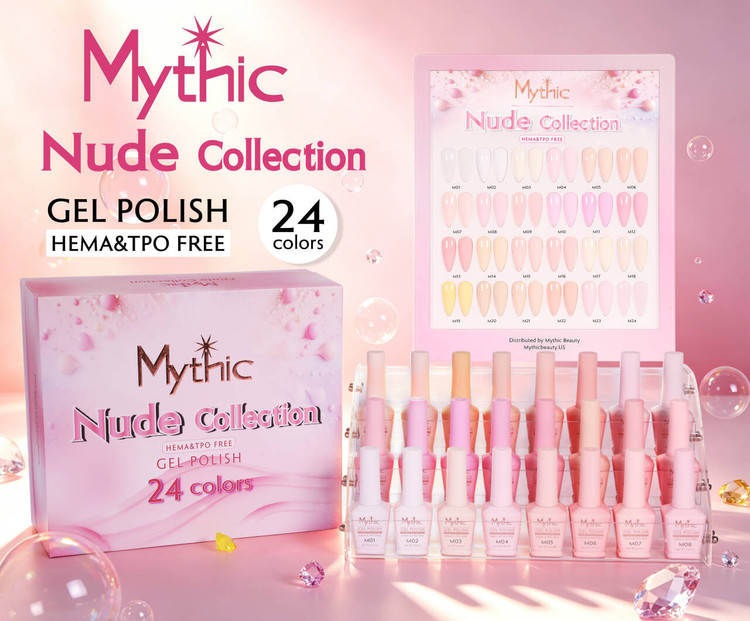Mythic Nude Gel Collection – 24 Colors + Color Chart