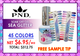 Sea Glitter Soak Off Gel .5 oz - Complete Set - 45 Colors (SG01-SG45) GET FREE SAMPLE TIP