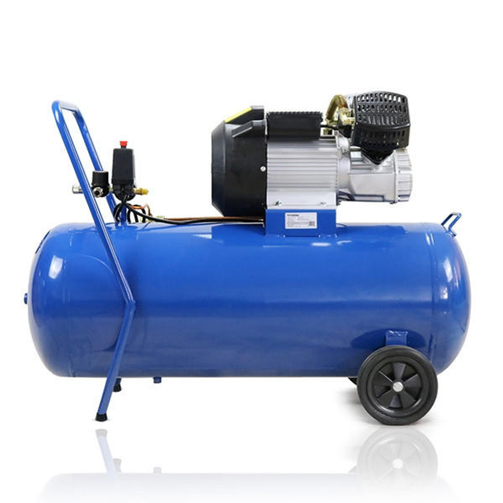 Hyundai 100 Litre Air Compressor, 14CFM/116psi, Silenced, V Twin, Direct Drive 3hp | HY30100V: REFURBISHED