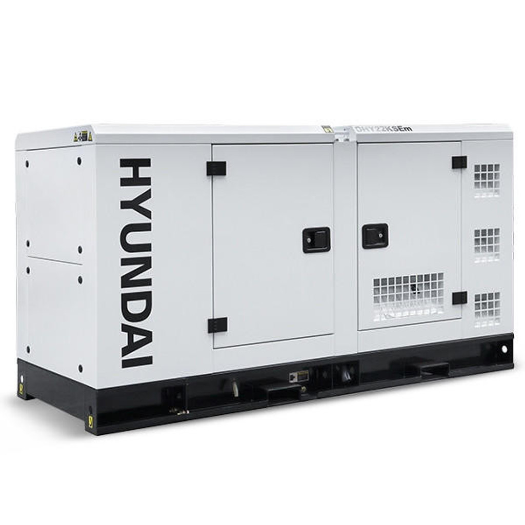 Hyundai 22kW/27.5kVA Single Phase Diesel Generator | DHY22KSEm: REFURBISHED