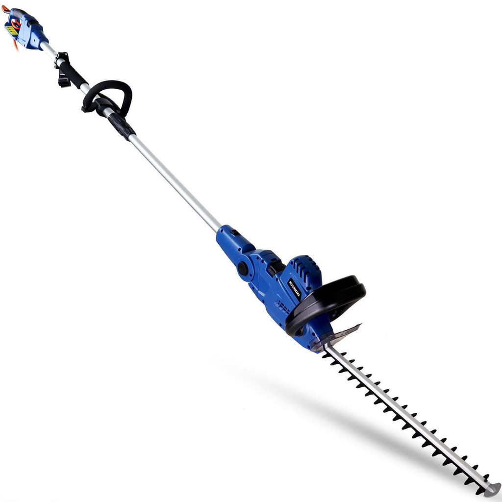 Hyundai 550W 450mm 2-in-1 Convertible Corded Electric Pole Hedge Trimmer/Pruner | HYP2HT550E: REFURBISHED