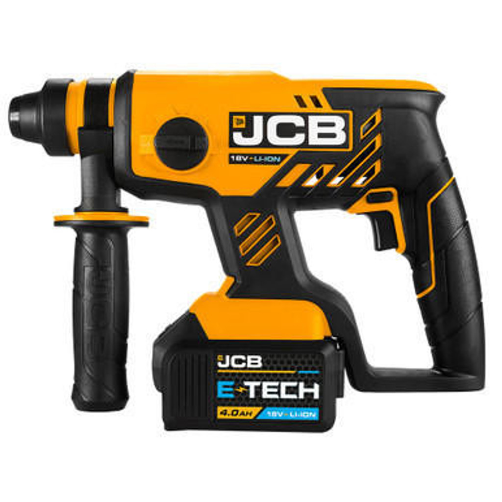 JCB 18V Brushless SDS Rotary Hammer Drill with 4.0Ah Lithium-ion battery in W-Boxx 136 Power Tool Case | JCB-18BLRH-4X-W