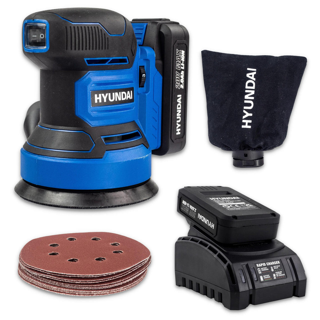 Hyundai 20V MAX Lithium-Ion Cordless Rotary Sander | HY2180