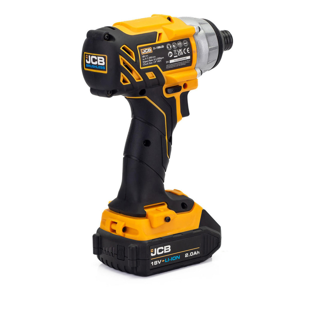 jcb tools JCB 18V Brushless Impact Driver 1x 2.0Ah charger | 21-18BLID-2X-B