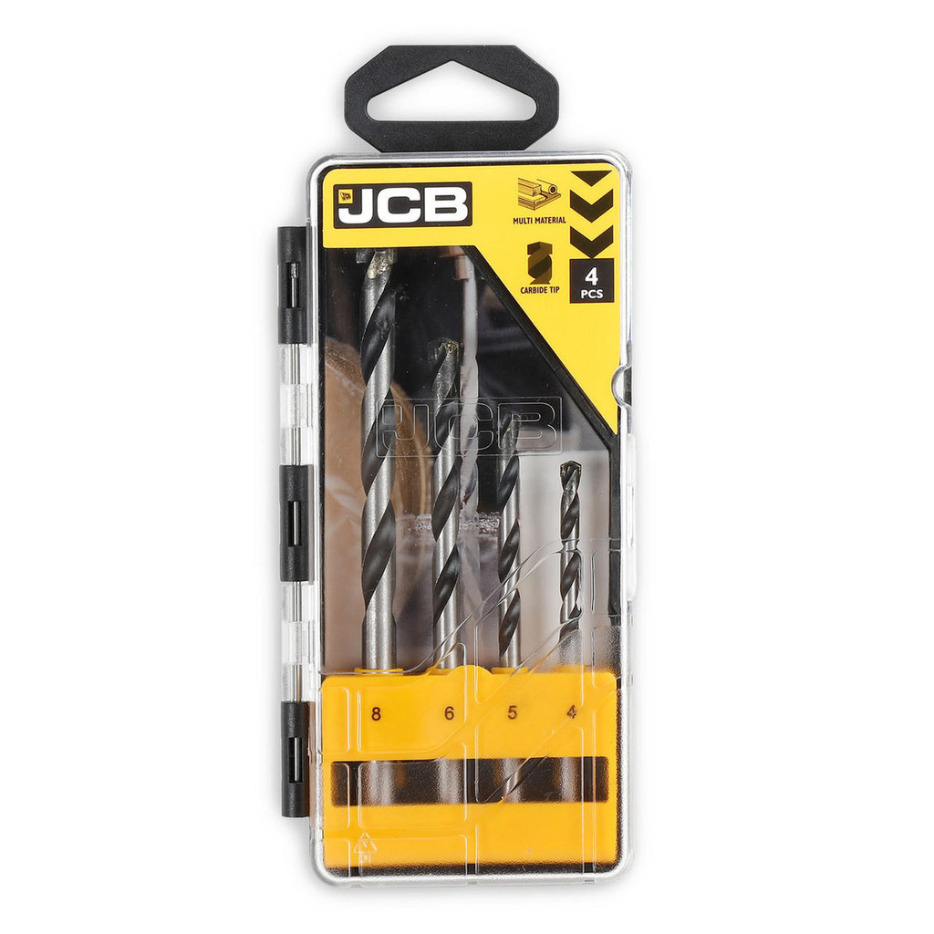 jcb tools JCB 18V Brushless Drill Driver 1x 2.0Ah battery and 2.4A fast charger with 4pc multipurpose drill bit set in W-Boxx 136 | 21-18BLDD-2X-WB