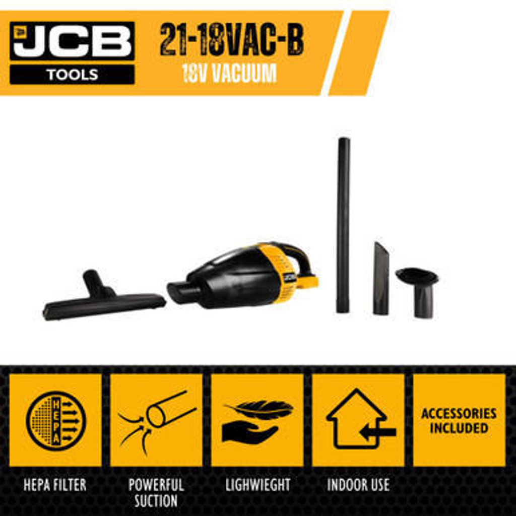 jcb tools JCB 18V HANDHELD VACUUM CLEANER | 21-18VAC-B