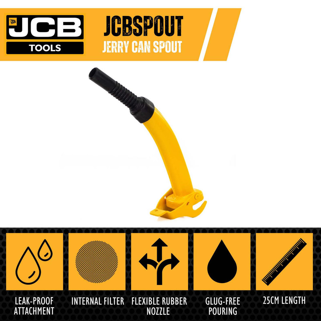 JCB TOOLS  25CM JERRY CAN METAL SPOUT | JCBSPO20