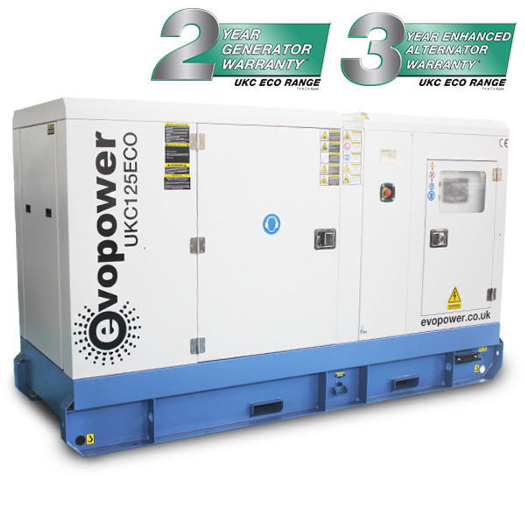 UKC125ECO 125kVA Cummins Powered Diesel Generator. 99 kW 3 Phase 400/230 Volt Diesel Generating Set