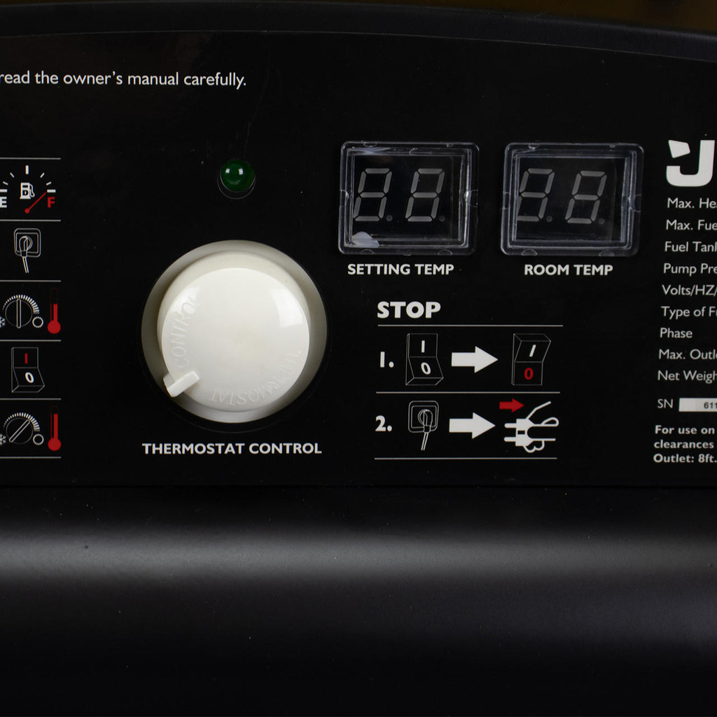 JCB 215,000BTU / 63kW Diesel Space Heater 1300m³ Coverage, Diesel or Kerosene, Thermostat | JCB-SH215D