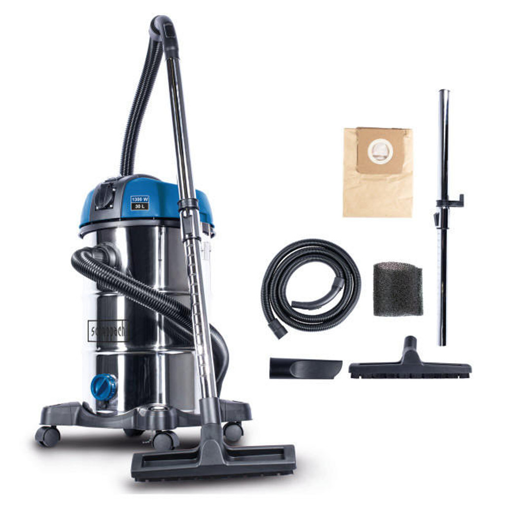 Scheppach 1300W premium wet & dry vacuum cleaner with 3m hose (30 litre tank) | NTS30PREMIUM
