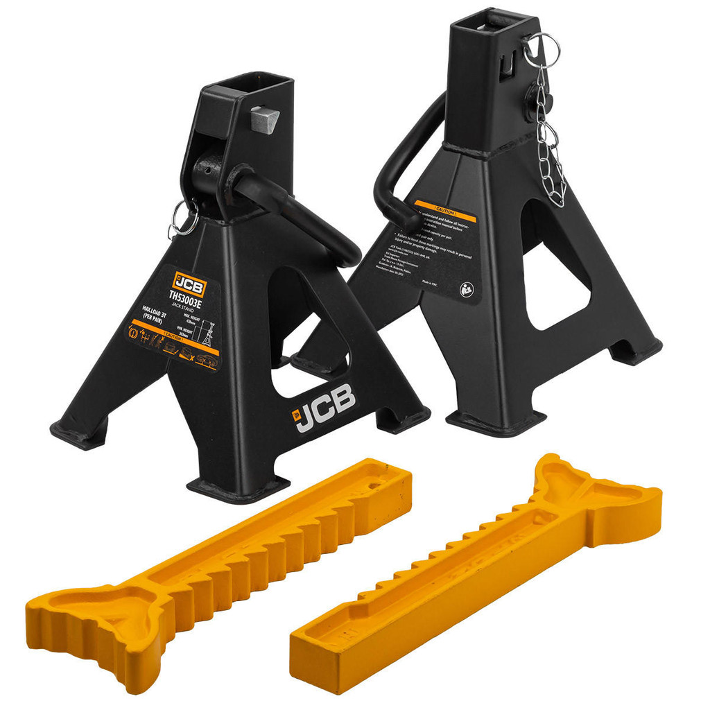 JCB 3 Tonne Automotive Ratchet Axle Stand Set | JCB-TH53003E