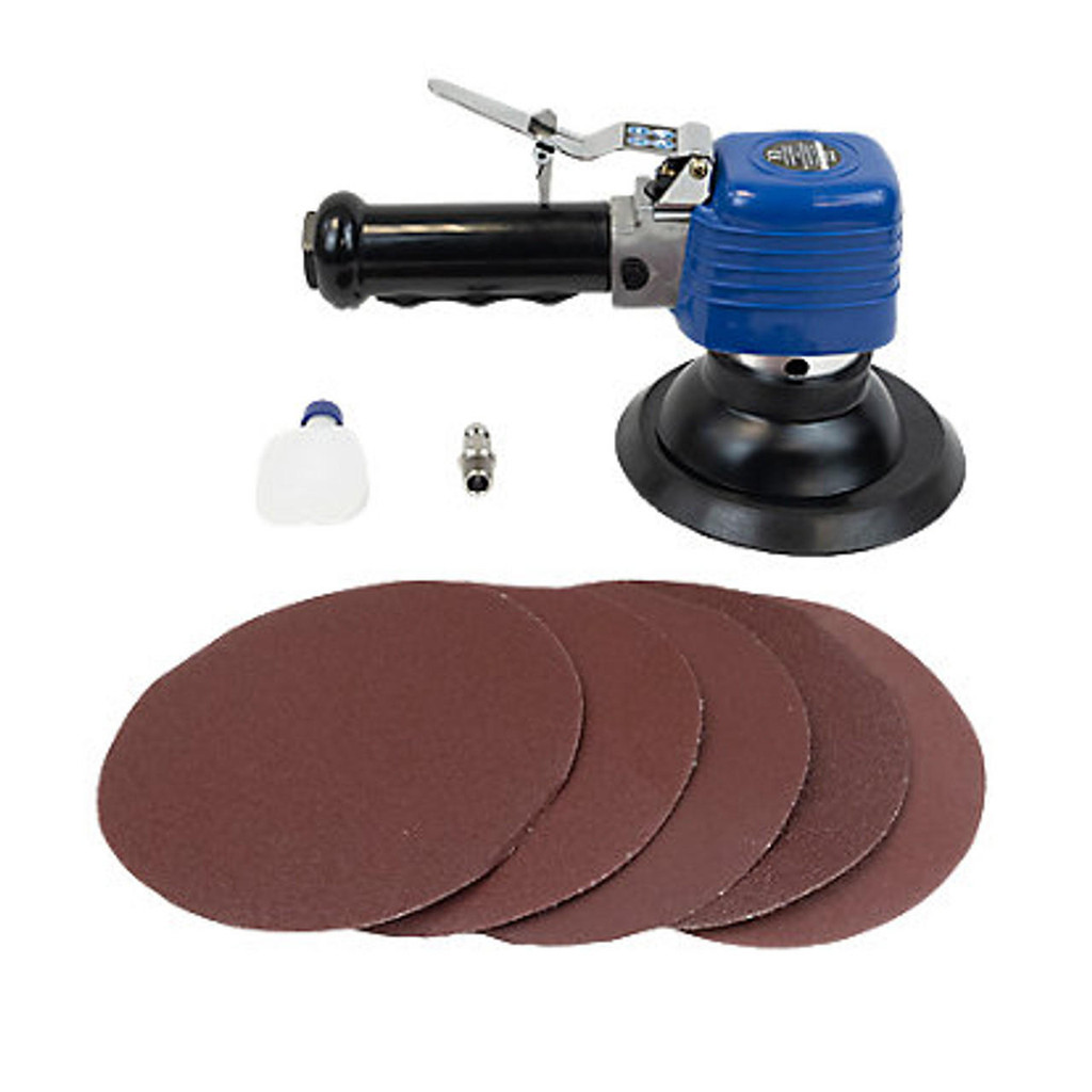 Scheppach Air Orbital Palm Sander Kit for use with Air Compressor (6" / 150 mm disc) | 7906100719