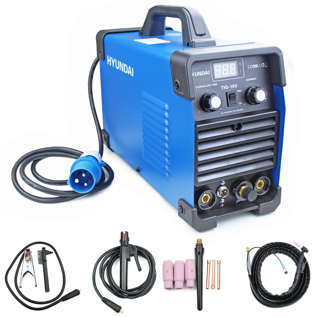 Hyundai 160A TIG / MMA / ARC Inverter Welder Single Phase 230V | HYTIG160