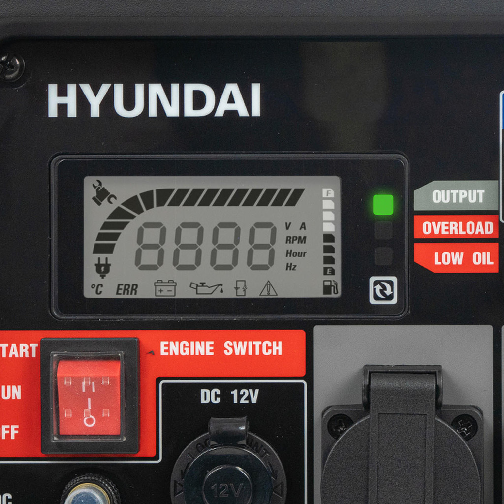 Hyundai 2200W / 2.2kW Petrol Inverter Generator with Electric Start, Pure Sine Wave Output, Portable Lightweight & Suitcase Style, Low Noise | HY2250SEi