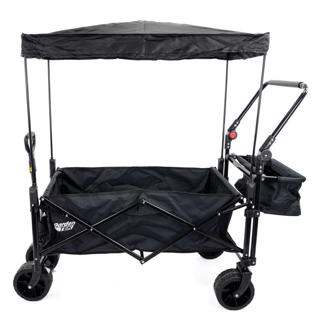 The overhead canopy ensures additional protection for your cart’s load and both the canopy and polyester fabric is removable for convenience.