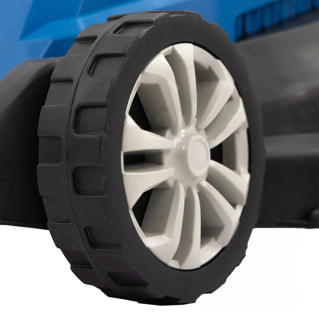 Hyundai 33cm 1300W Electric Lawn Mower, 11m Detachable Power Cable, 3 Heights & 30L Collection Bag | HYM3313E