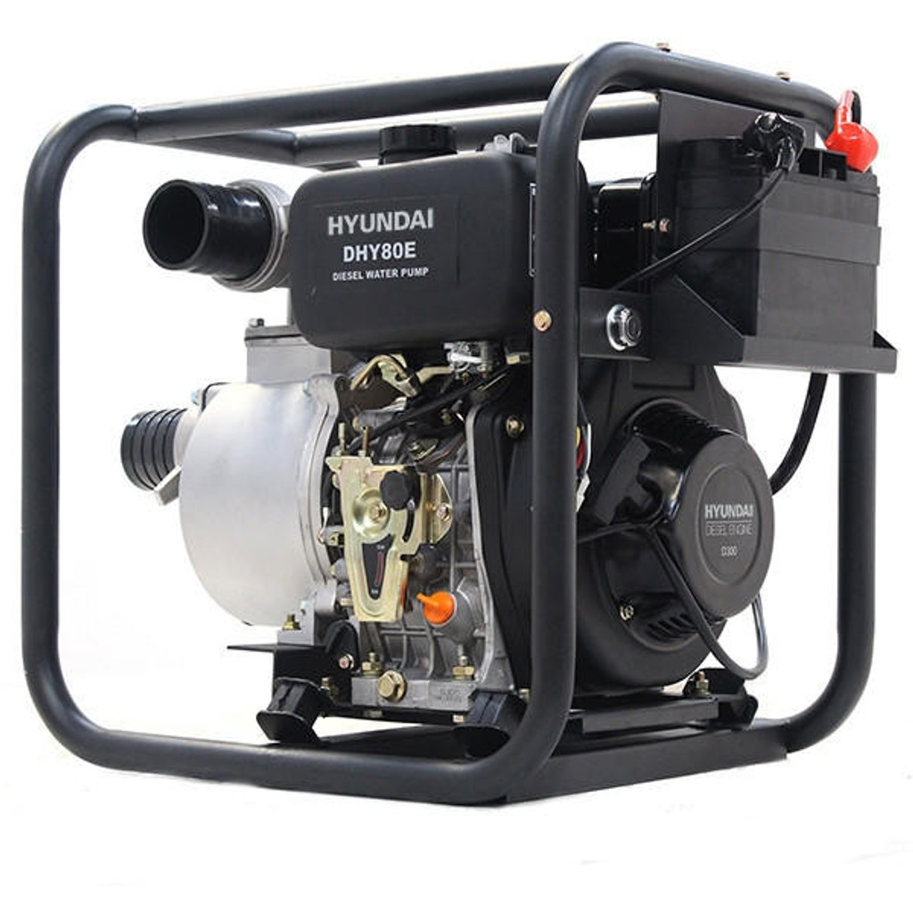 Hyundai DHY80E 80mm 3&quot; Electric Start Diesel Water Pump