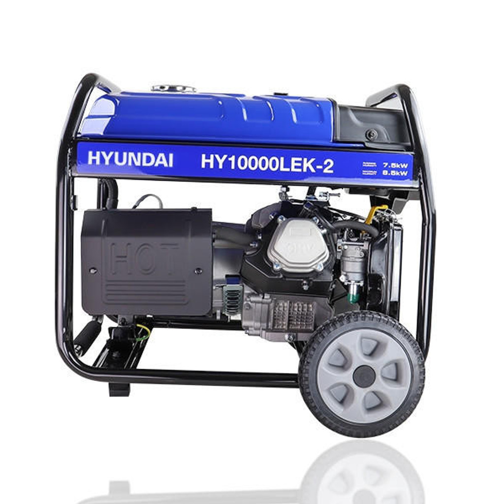 Hyundai The 8kW/10kVA* Recoil and Electric Start Site Petrol Generator | HY10000LEK-2