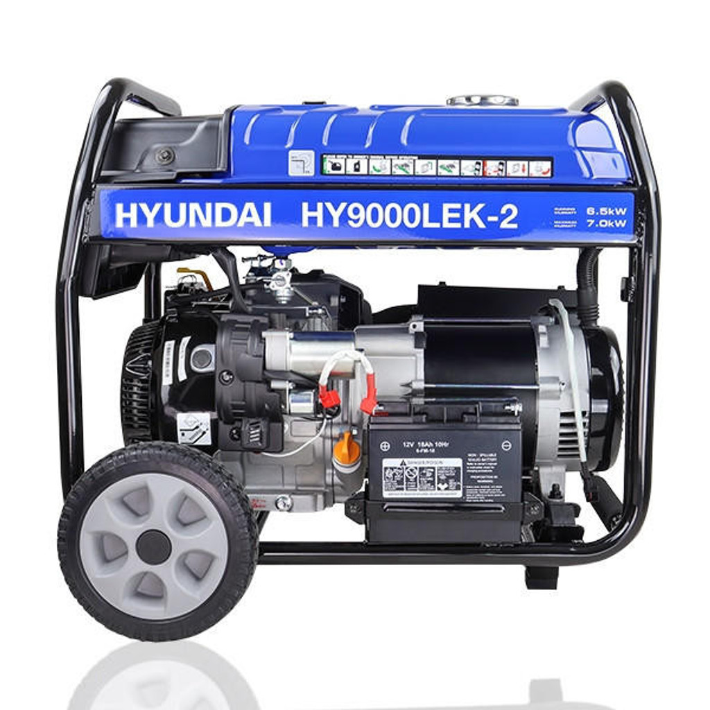 Hyundai HY9000LEK-2 7kW /9.4kVa Site Petrol Generator Recoil & Electric Start