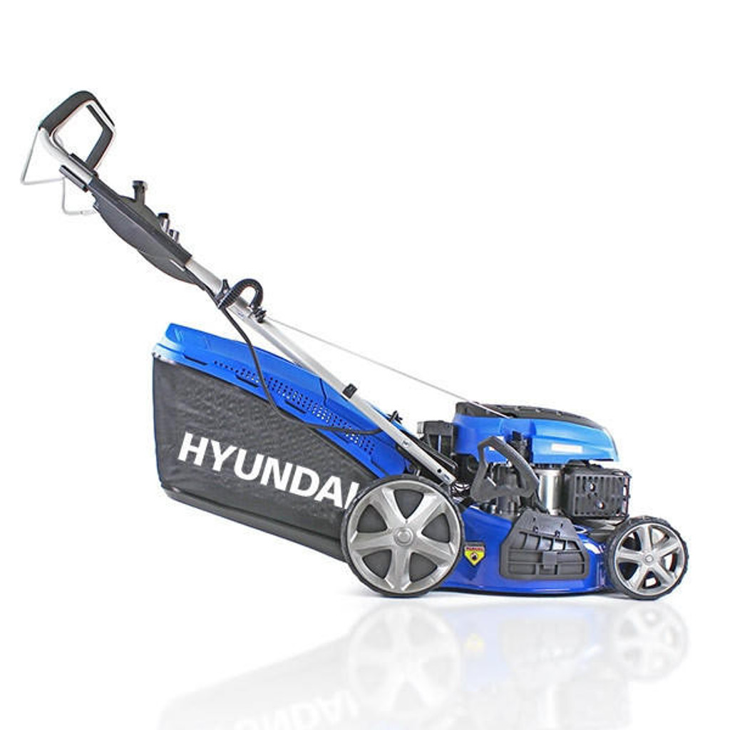 Hyundai 18"/46cm 139cc Electric-Start Self-Propelled Petrol Lawnmower | HYM460SPE