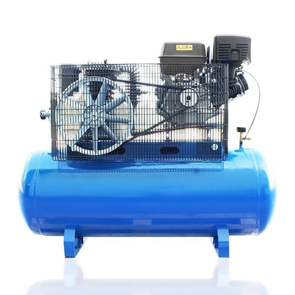 Hyundai 200L Litre Air Compressor, 29CFM/145psi, Twin Cylinder Belt Drive 14hp | HY140200PES