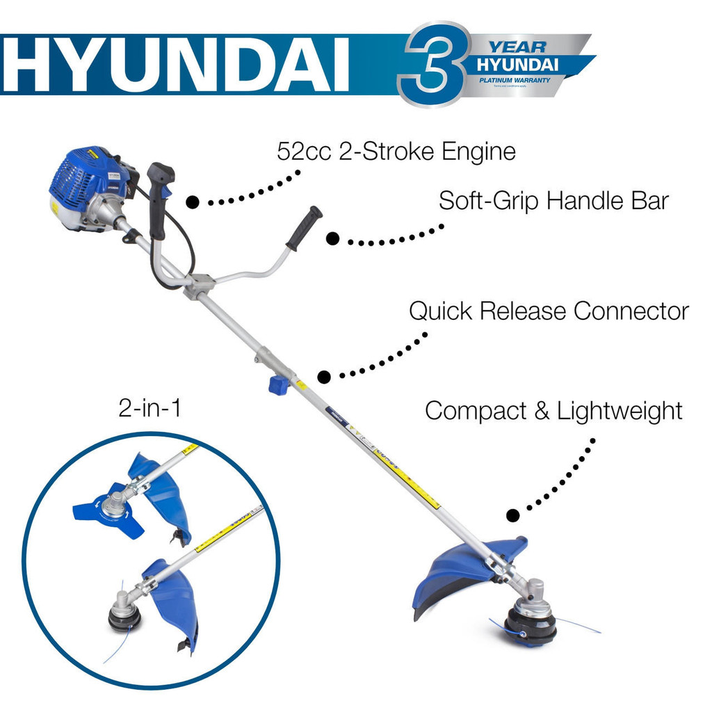 Hyundai 52cc Petrol Grass Trimmer / Strimmer / Brushcutter | HYBC5200X