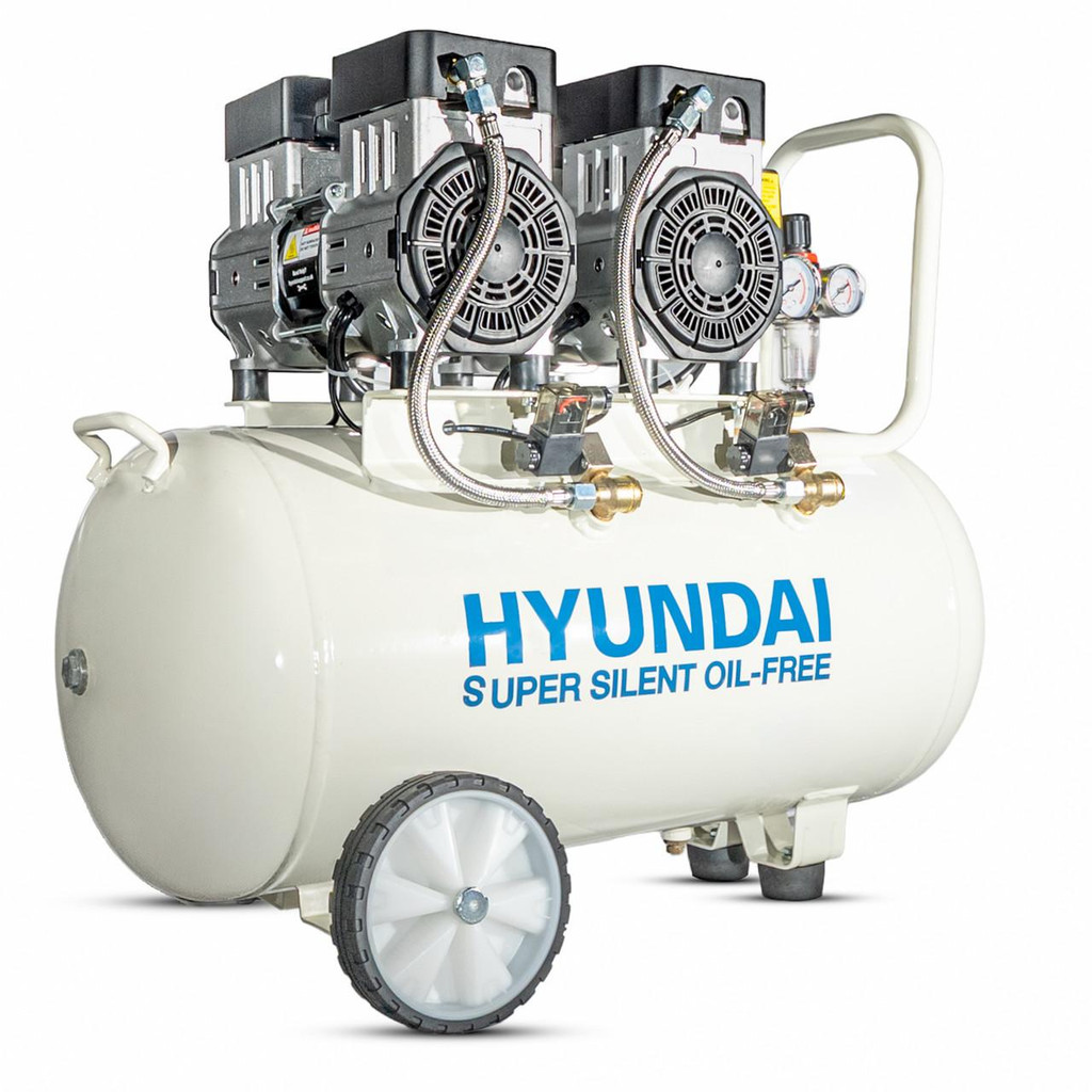 Hyundai 50 Litre Air Compressor, 11CFM/100psi, Oil Free, Low Noise, Electric 2hp | HY27550X