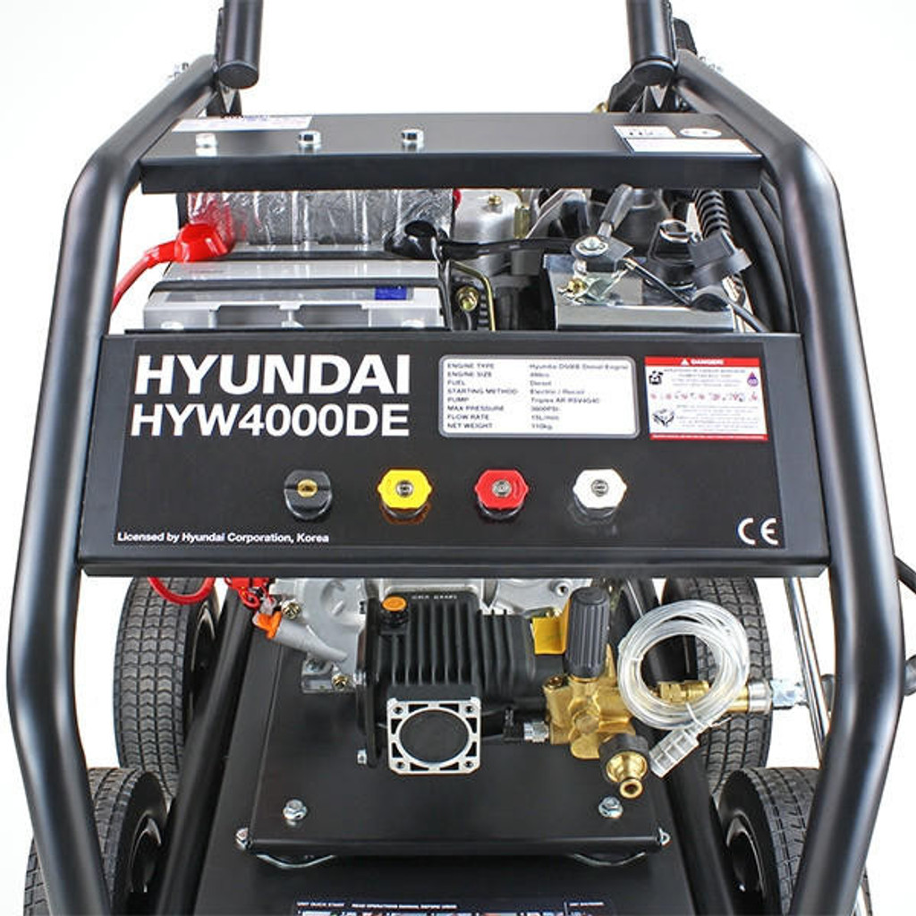 Hyundai 4000psi Diesel Pressure Washer 498cc | HYW4000DE