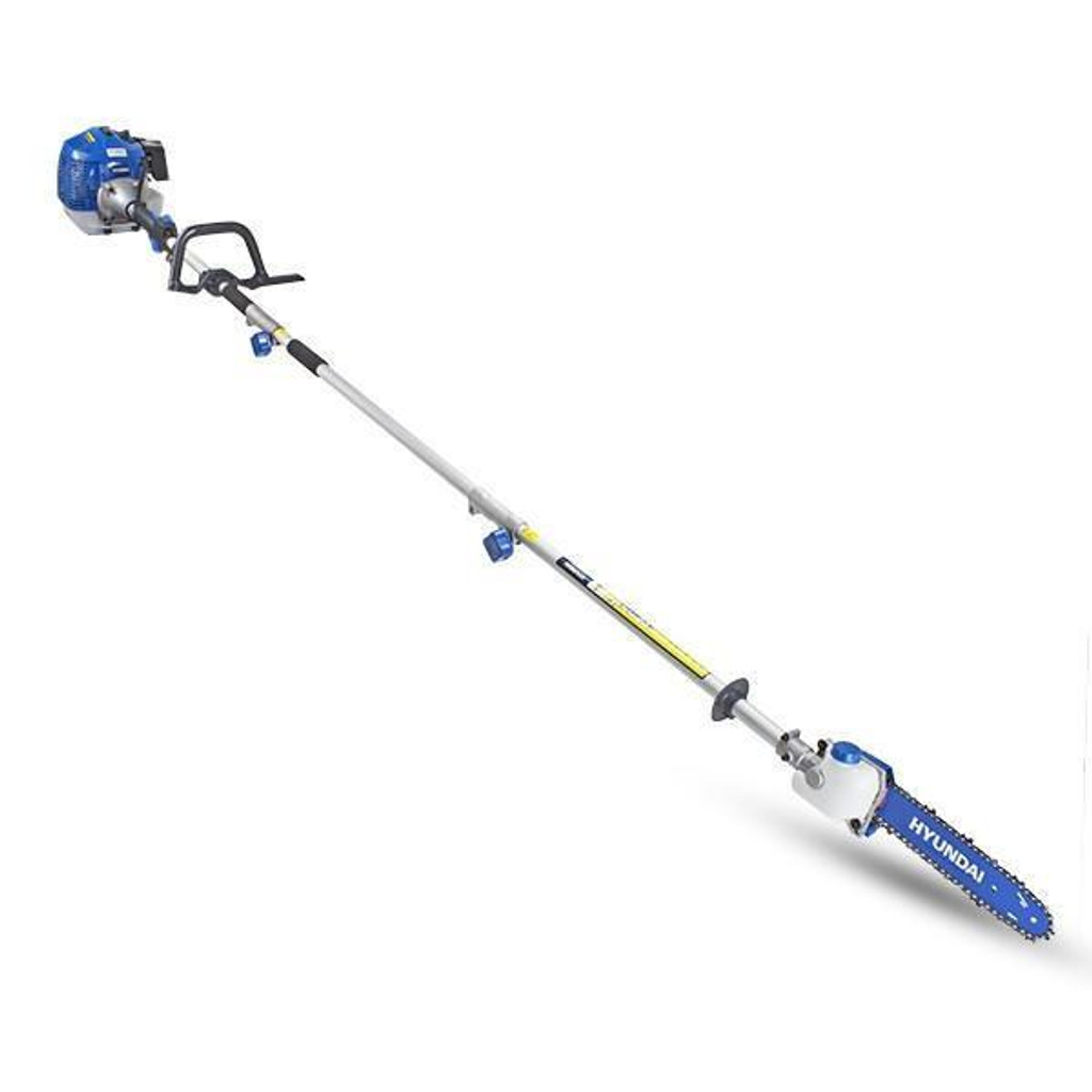 Hyundai 52cc Petrol Pole Saw Pruner Chainsaw 2.7m Long Reach 260mm Cutting Width & GardenTek Garden Trolley on Wheels, 100kg Load with Brakes | HYPS5200X+GTW260