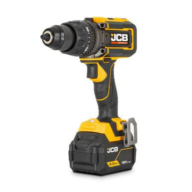 JCB Pro 18V Combi Drill 160Nm, Brushless, Anti-Kickback & Variable Speed, 25+3 Torque, 2 x Pro 5.0Ah Lithium-ion Batteries & 4.5A Charger | JCB-18PCD-160