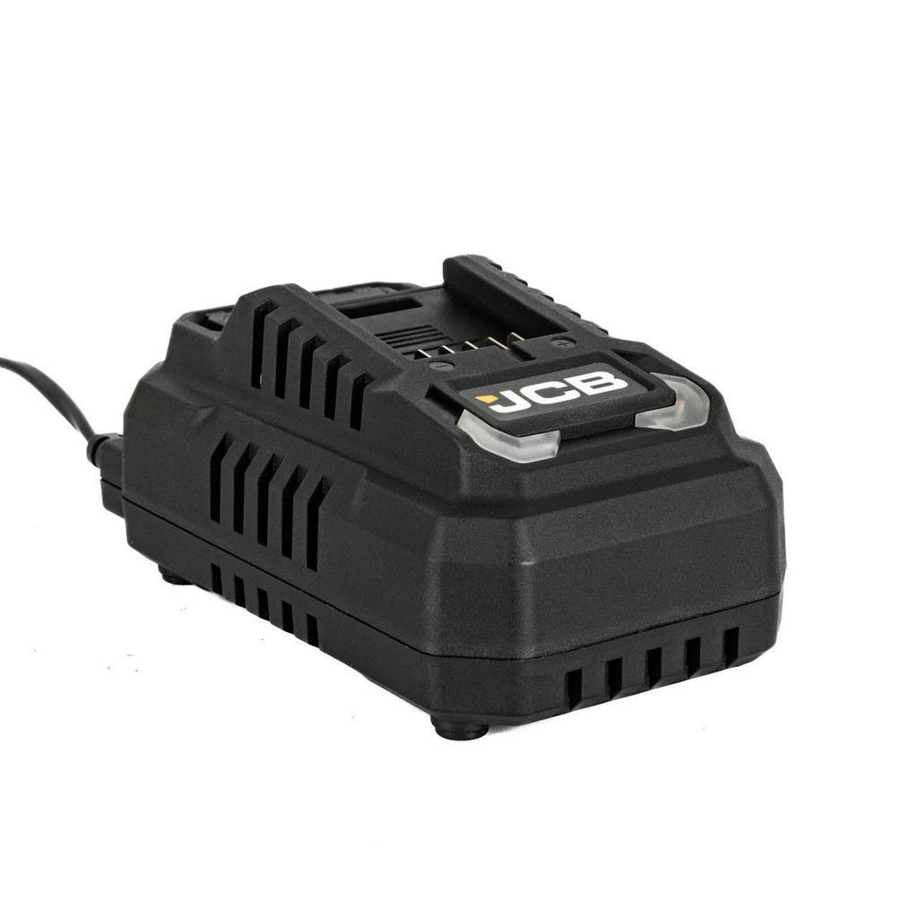 JCB Pro 18V Pro, 75Nm Combi Drill, 115mm Angle Grinder, 2x 5.0Ah Li-ion Batteries & 4.5A Fast Charger (with Soft Tool Bag) | JCB-18PKIT-4