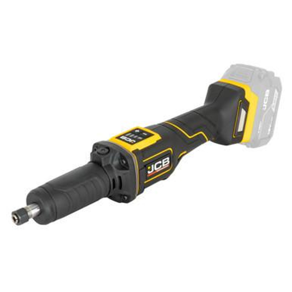 JCB Pro 18V Die Grinder, 6mm (1/4") & 8mm (5/16") Collet, Paddle Switch, Variable Speed Brushless (Bare Tool) | JCB-18PDG-6