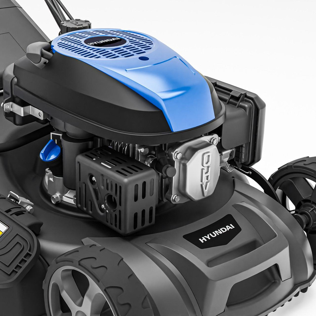 Hyundai 22” / 56cm Self-Propelled Petrol Lawnmower, Electric Start, 3-in-1 | HYM22200SPEX