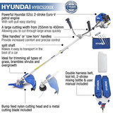 Hyundai 52cc Petrol Grass Trimmer / Strimmer / Brushcutter | HYBC5200X: REFURBISHED