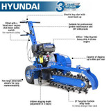 Hyundai HYTR70 210cc/7hp Petrol Trencher: REFURBISHED