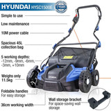 Hyundai 1500W Electric Lawn Scarifier / Aerator / Lawn Rake, 230V | HYSC1500E: REFURBISHED