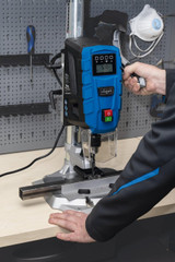 Scheppach 710W Bench Pillar Drill with Digital Display + Laser + 13mm Chuck | DP55