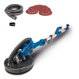 Scheppach 710W Electric Telescopic Dry Wall Sander, Variable Speed with LED Light & 210mm Sanding Plate | DS920X