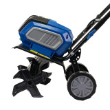 Hyundai 2x 20v (40V) Cordless Garden Tiller, 360mm Width, 220mm Depth, Brushless Motor, Li-Ion Batteries | HY2198