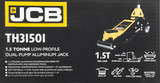 JCB 1.5 Tonne Low-Profile, Double-Pump Aluminium Trolley Jack | JCB-TH31501