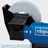 Scheppach 250W 8 inch Wet & 6 inch Dry Electric Bench Grinder With Flexi Light & Eye Shields | BG200W