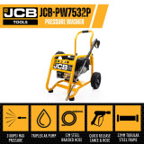 jcb tools JCB Petrol Pressure Washer 3100psi / 213bar, 7.5hp JCB engine, Triplex AR pump, 10.7L/min flow rate | JCB-PW7532P