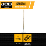 JCB Heritage Garden Rake 12 Teeth, Heavy-duty Carbon Steel and Ash Wood Shaft | JCBHGR01