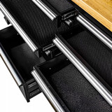 Each drawer is lined with a non-slip mat, preventing tools from shifting and protecting the interior from damage