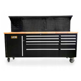 The cabinet also includes 12 plastic bins and 13 hooks in various shapes and sizes, providing versatile storage options tailored to the user's needs.