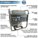 Hyundai HY3000CI 3kW Converter Generator